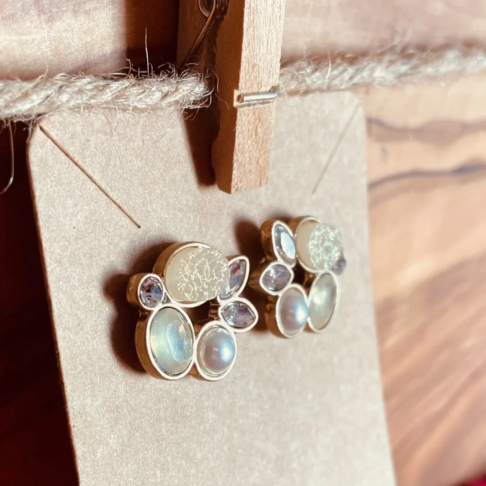 Vintage Cluster Stud Earrings